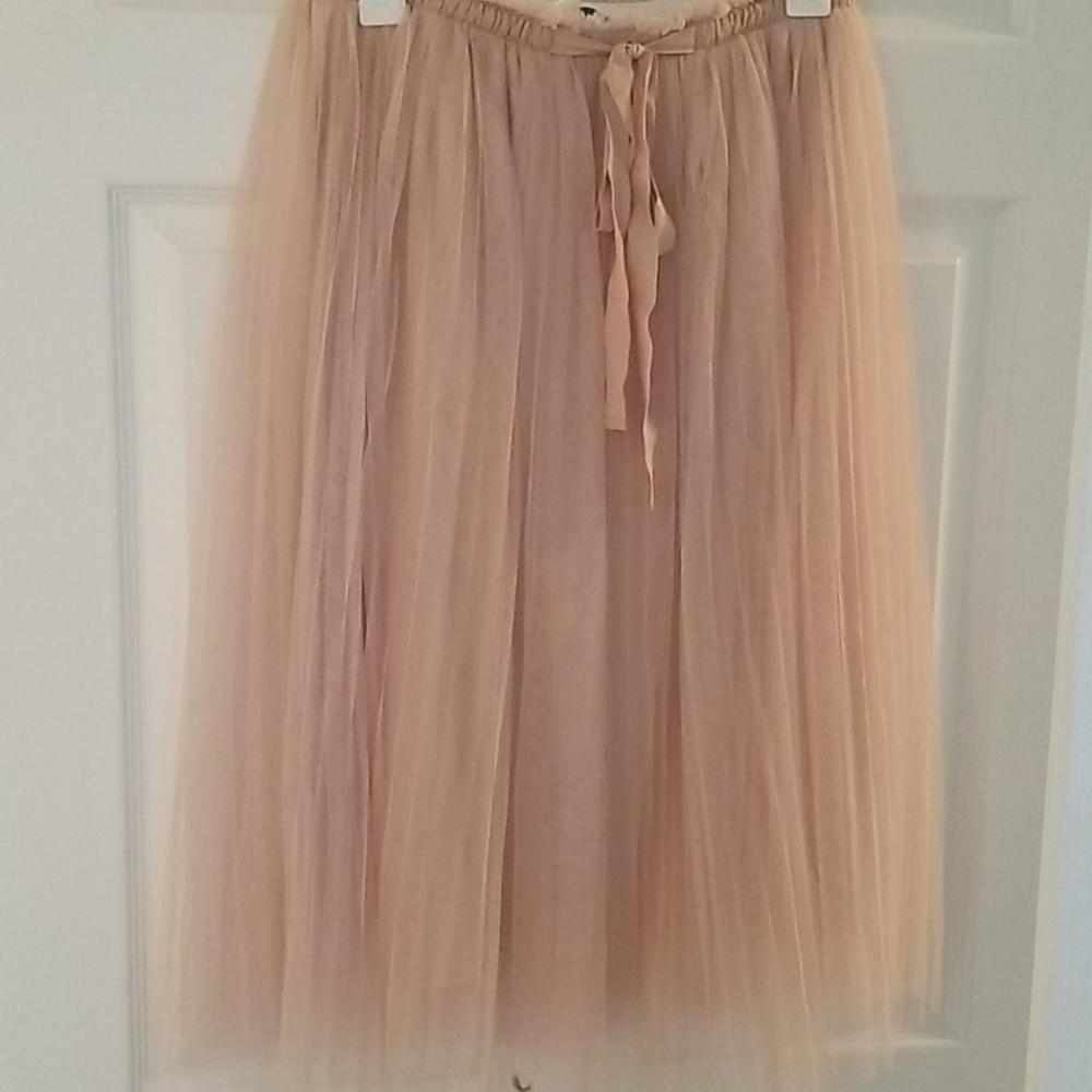 Pretty in pink tea length skirt